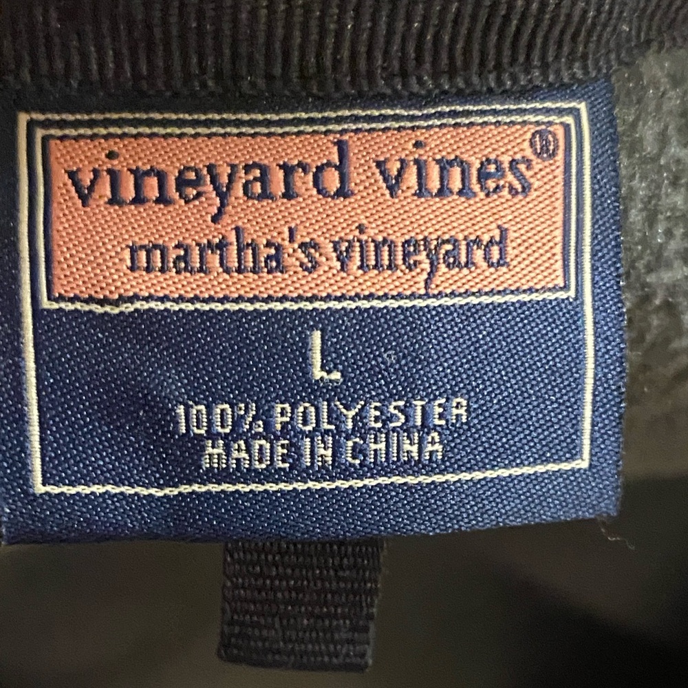 VINEYARD VINES Martha's FULL ZIP FLEECE JACKET Windbreaker Mens Navy Blue - Picture 7 of 7